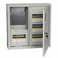 Распределительный шкаф ЩУРн, 33 мод., IP31, навесной, сталь, серая дверь, с клеммами |  код. MKM33-N-36-31-ZO |  IEK